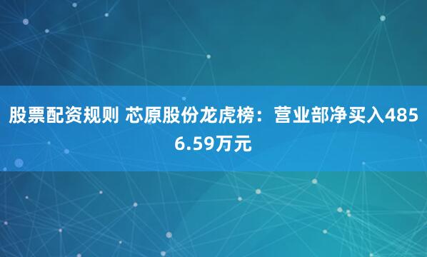 股票配资规则 芯原股份龙虎榜：营业部净买入4856.59万元